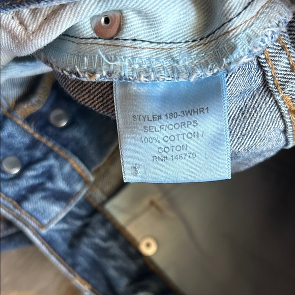 Re/Done Classic Blue Relaxed Crop - Picture 6 of 14